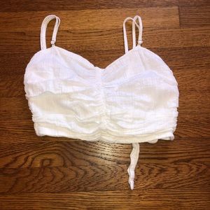 tie back white tank top